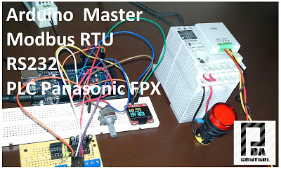 Modbus RTU Master tests with Arduino via RS232 and PLC Panasonic FPX C14R