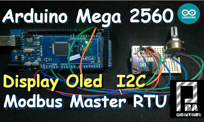 Arduino Mega 2560 Oled Display I2C Master Modbus RTU Scada Industrial Connection