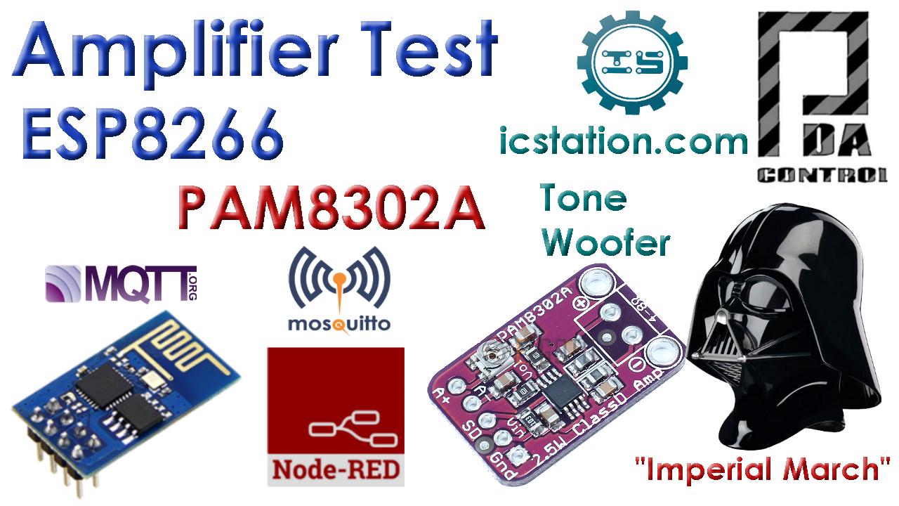 Tutorial Amplifier Audio PAM8302A ESP8266  Node-RED MQTT