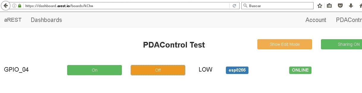 ESP8266 PDAControl pdacontrolen.com aREST