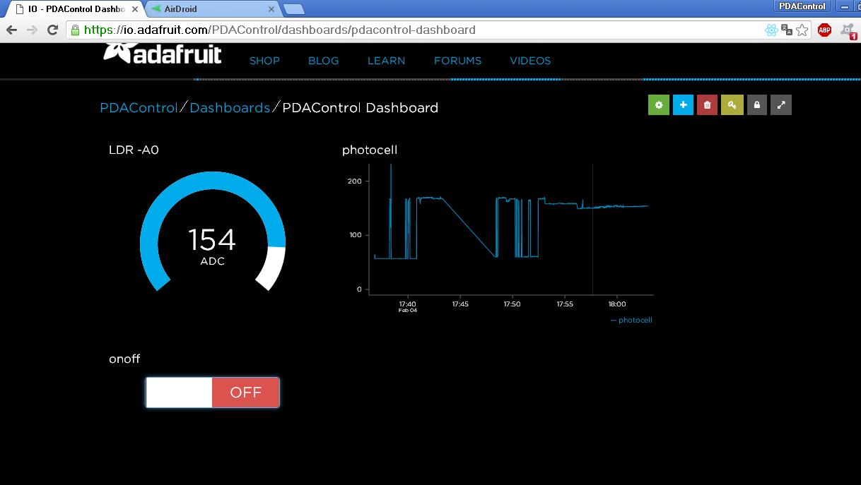 adafruit PDAControl ESP8266 pdacontrolen.com PDAControlen.com