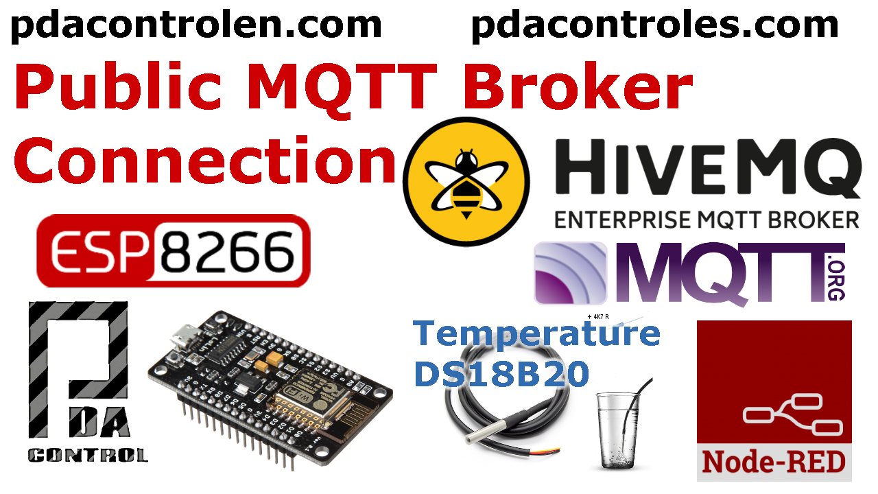 ESP8266 & Public MQTT Broker HiveMQ & Node-RED