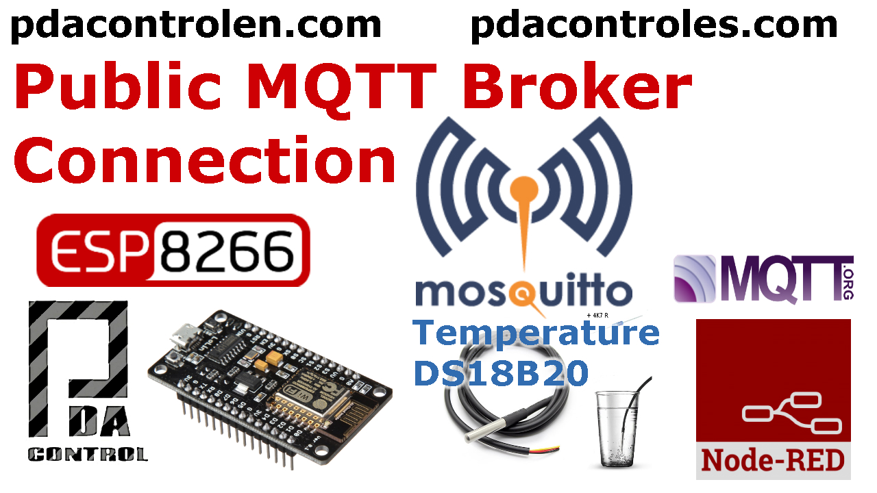 ESP8266 & Public MQTT Broker mosquitto.org & Node-RED