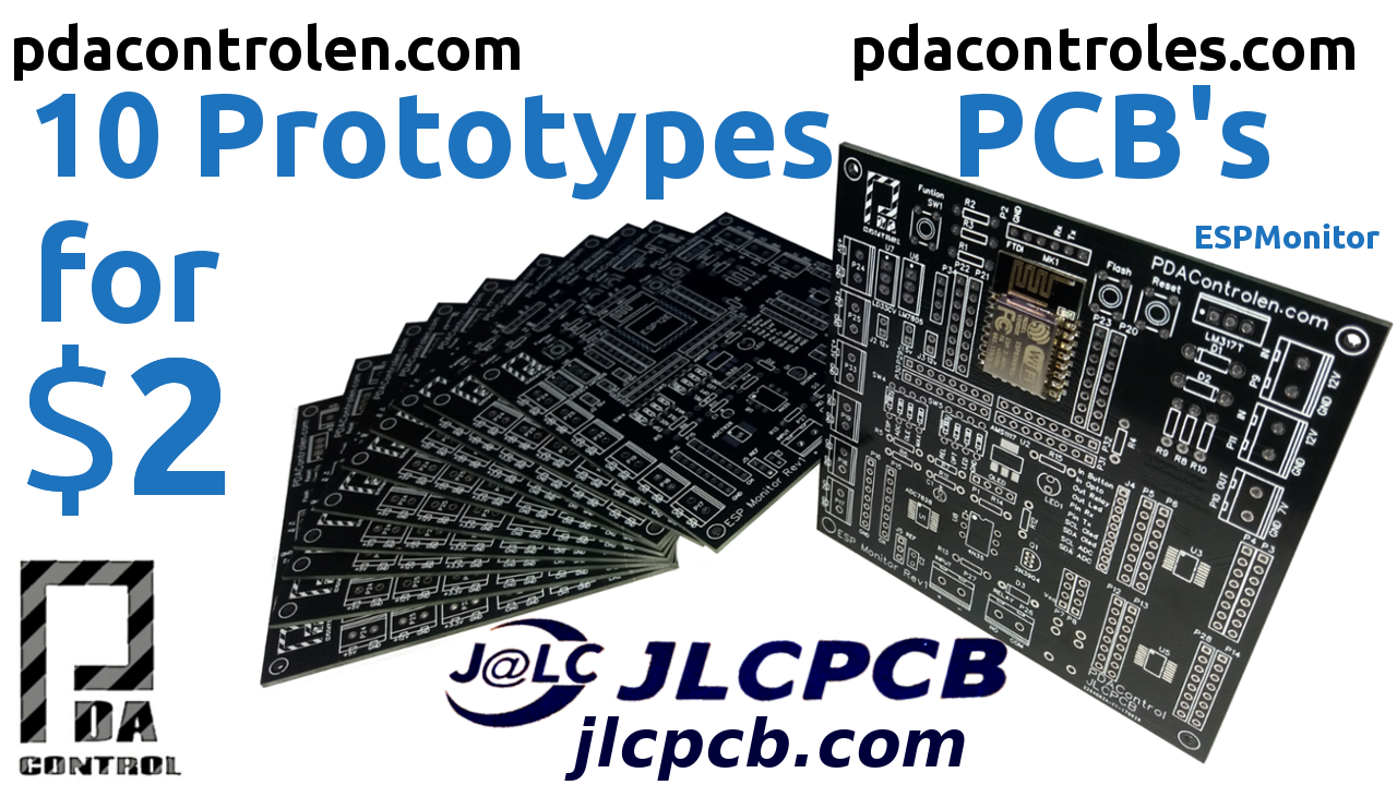 10 Professional PCBs for $ 2 with JLCPCB – ESPMonitor Prototypes