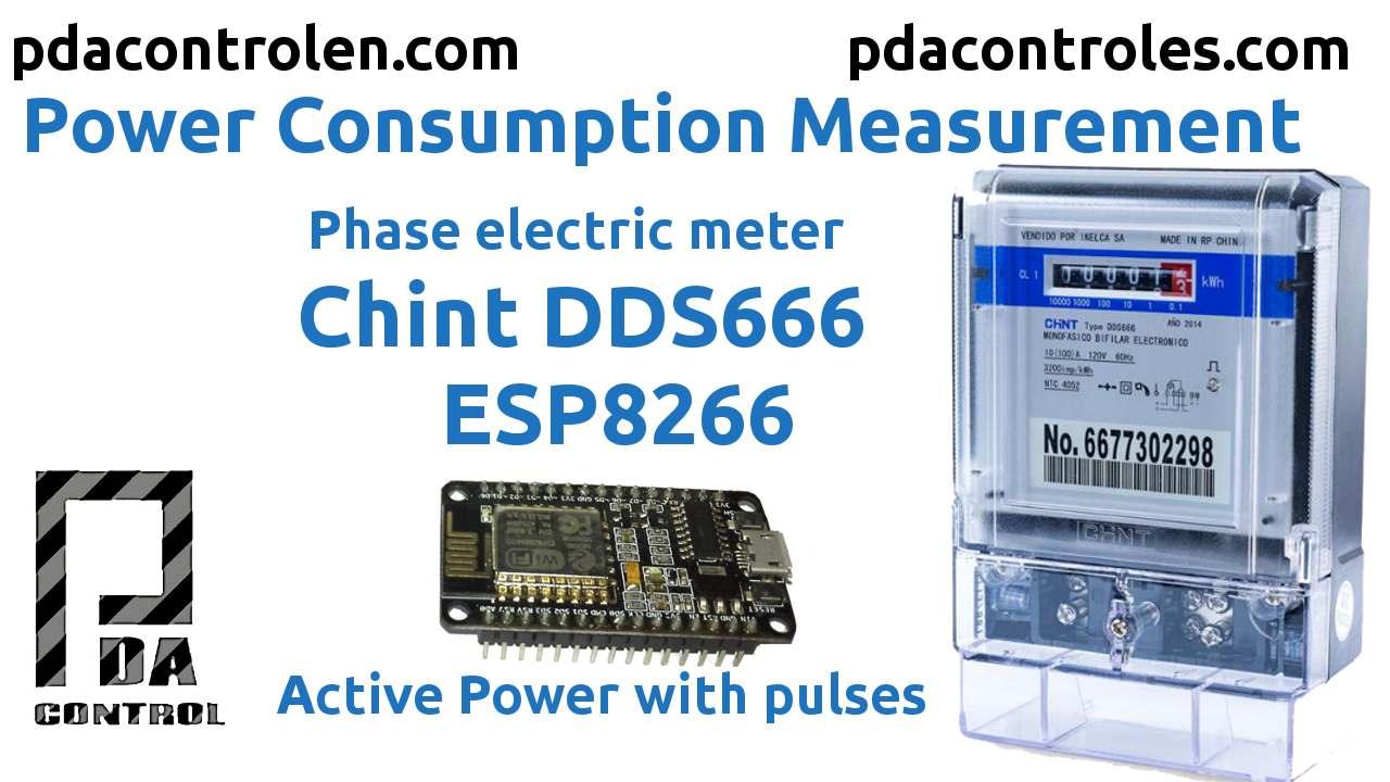 Electric Consumption with Meter CHINT (pulses) + ESP8266 & Matrix led MAX7912