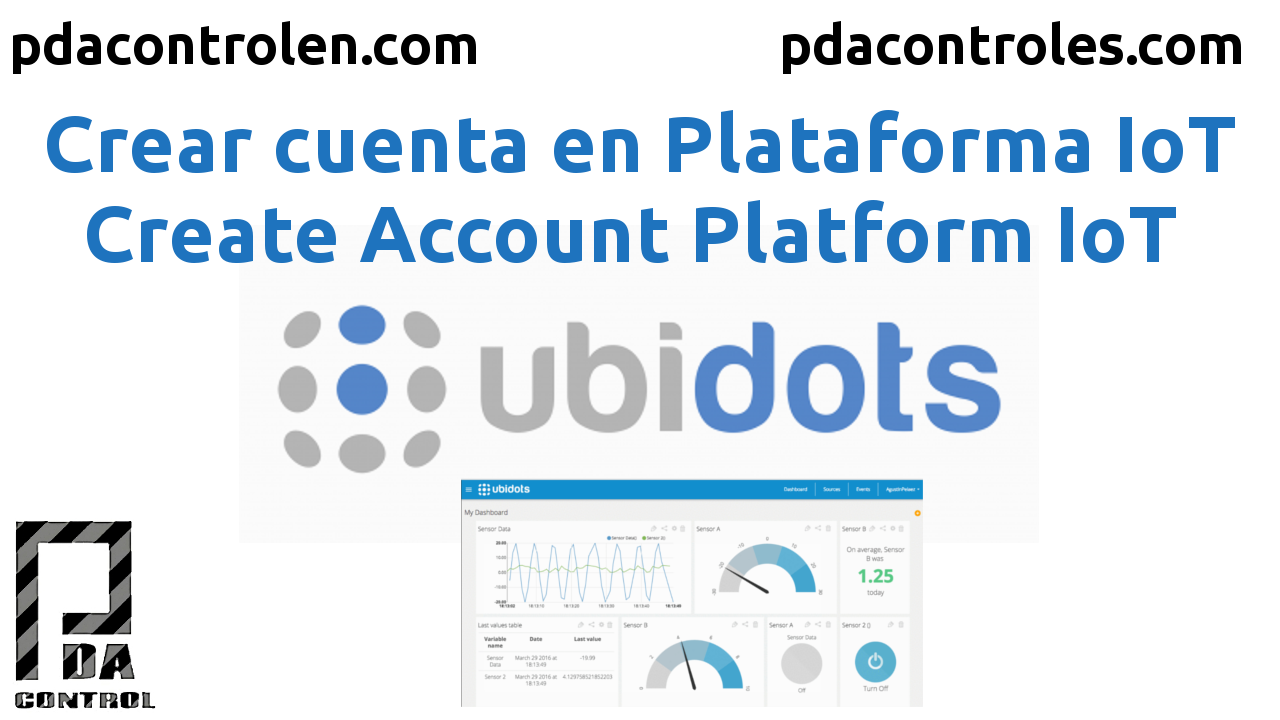 Create Account in IoT Platform Ubidots