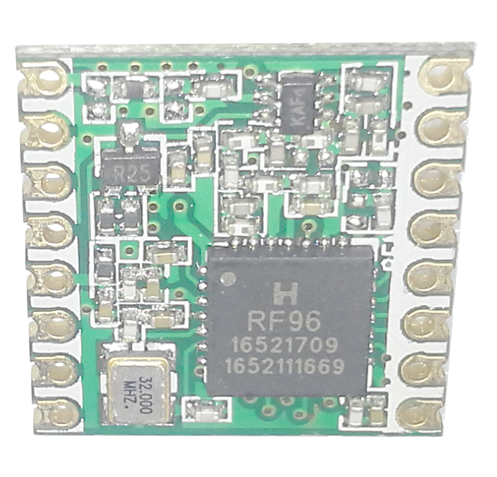 RF96 / RFM95 de Hoperf Vista Frontal 915.0Mhz PDAControl