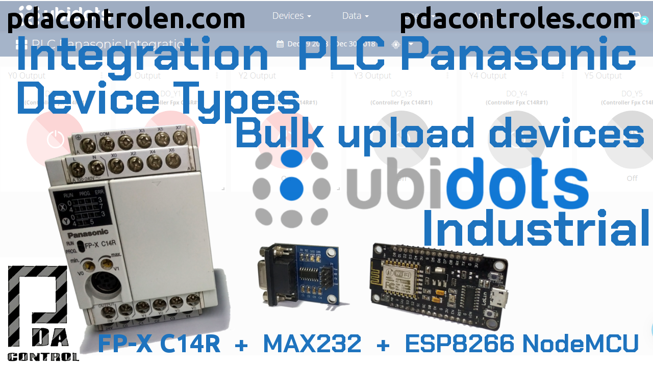Integration  PLC Panasonic Device Types – Bulk upload devices with Ubidots
