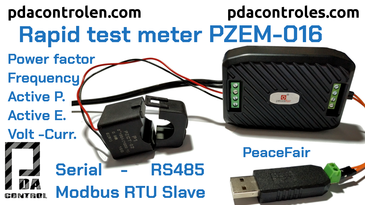 PEACEFAIR 100A Voltage Current Power Factor Frequency Energy Meter PZEM-016 
