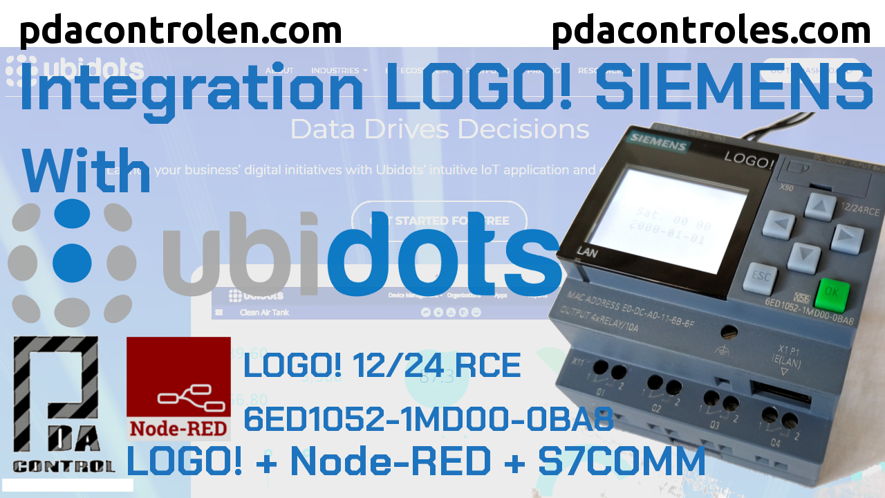 Integration Platform Ubidots with LOGO! Siemens using Node-RED
