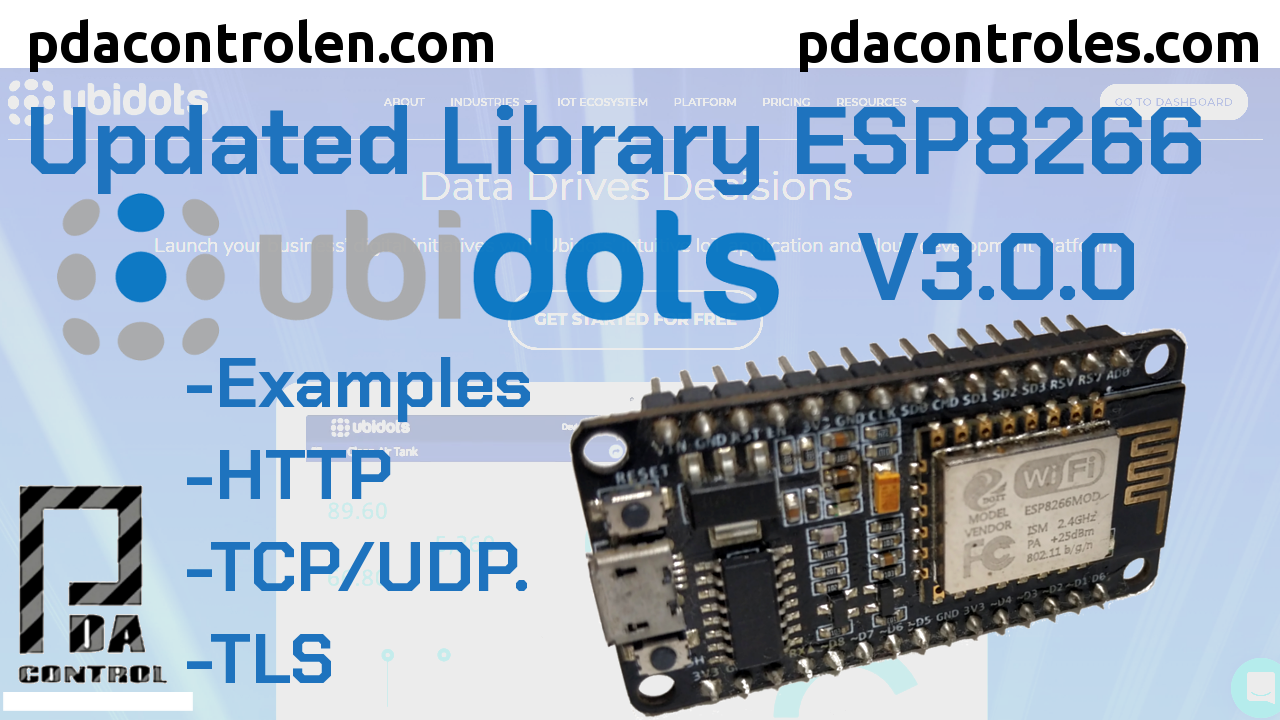 Update Ubidots Libraries  V3.0.0 for ESP8266 modules