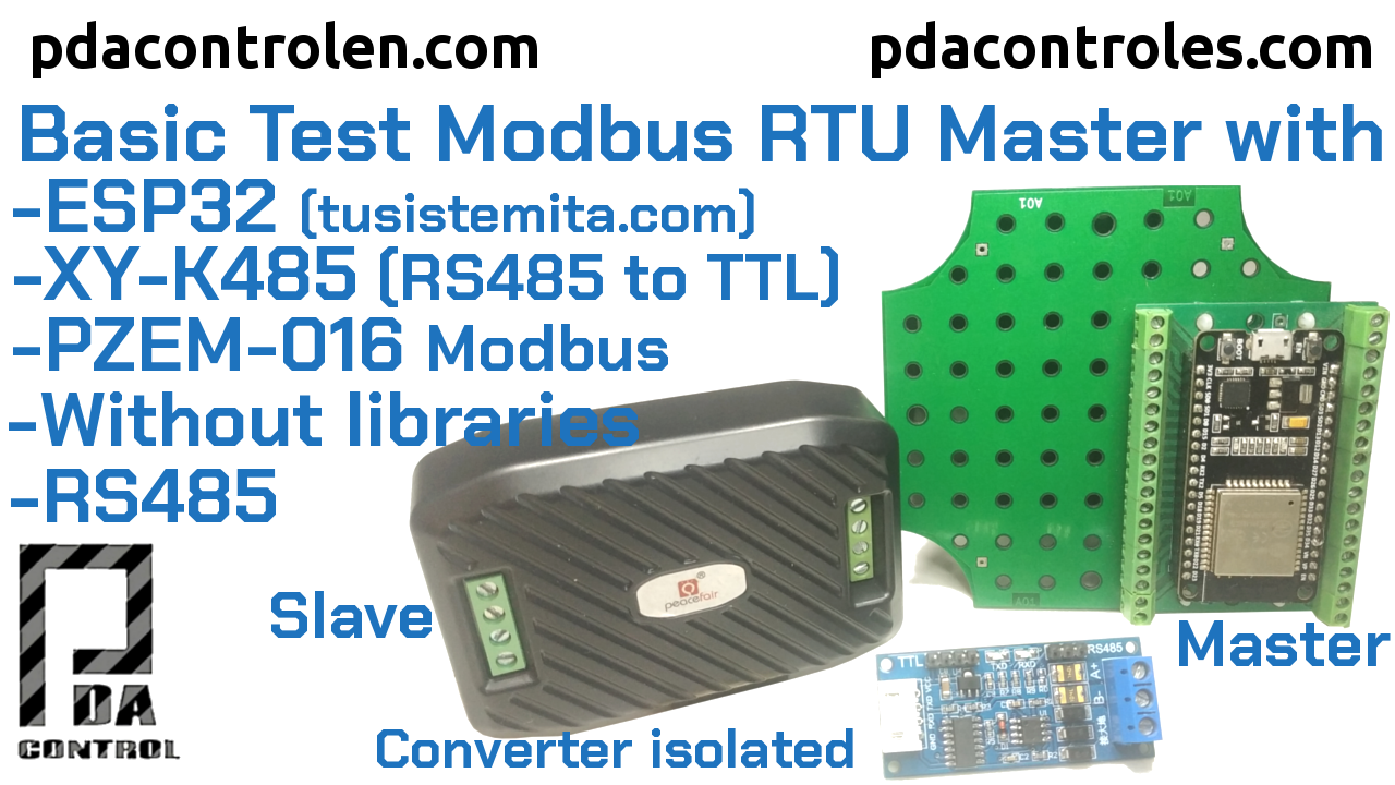 Basic Modbus RTU Master RS485 Test with ESP32 + XY-K485 + PZEM-016 (without libraries)