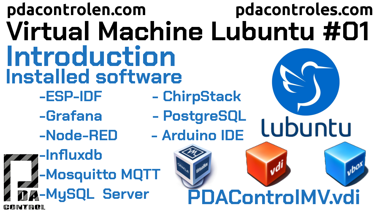 Download Lubuntu Virtual Machine (PDAControlMV) IoT in VirtualBox # 1