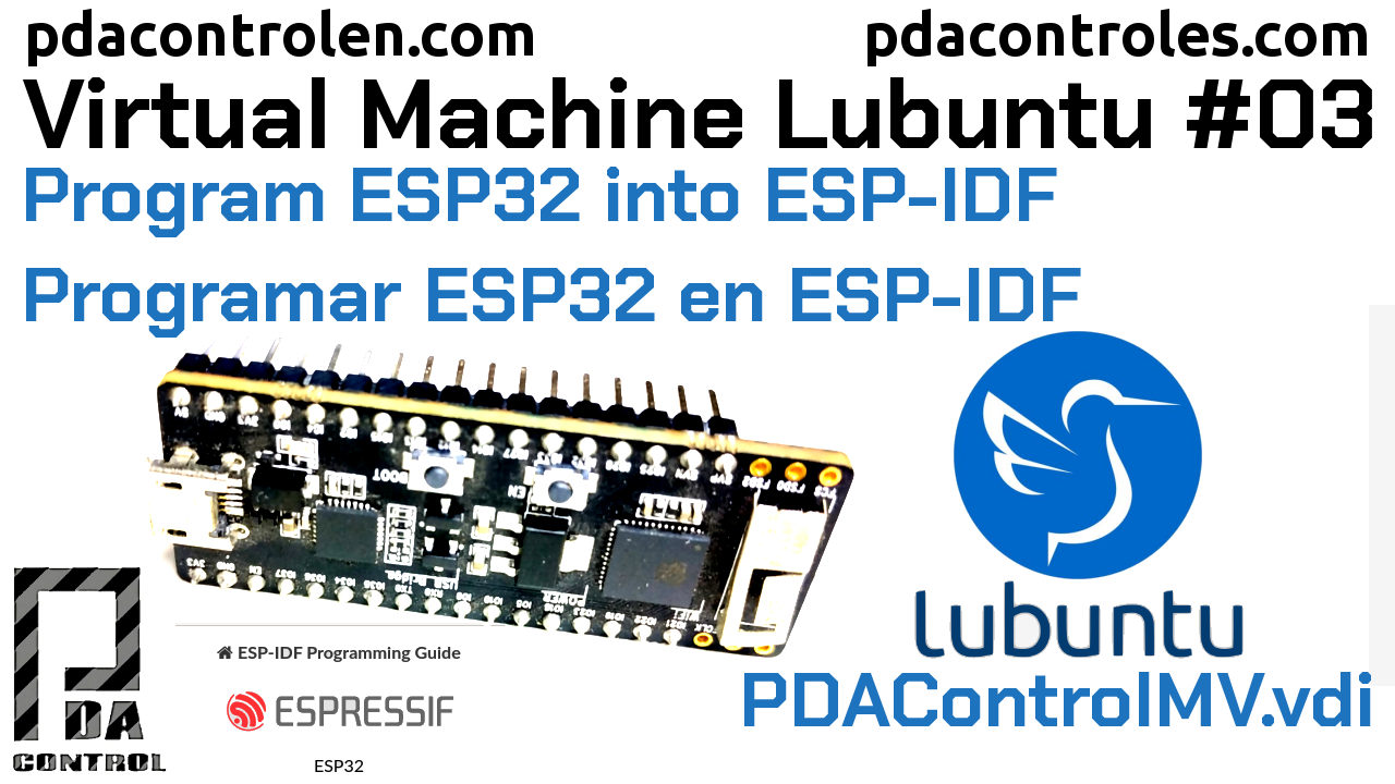 Program ESP32 in ESP-IDF idf.py & make PDAControlMV # 3