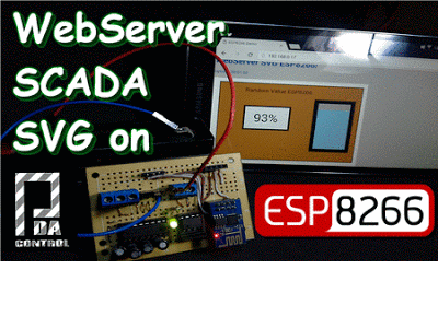 Web Server Scada SVG   ESP8266 Random value with 6V Battery