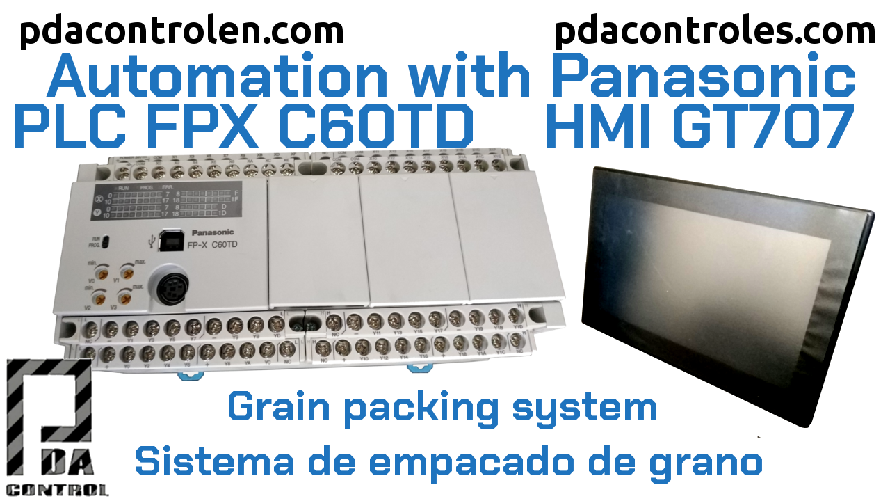 Industrial Automation with Panasonic PLC FP-X C60TD & HMI GT707